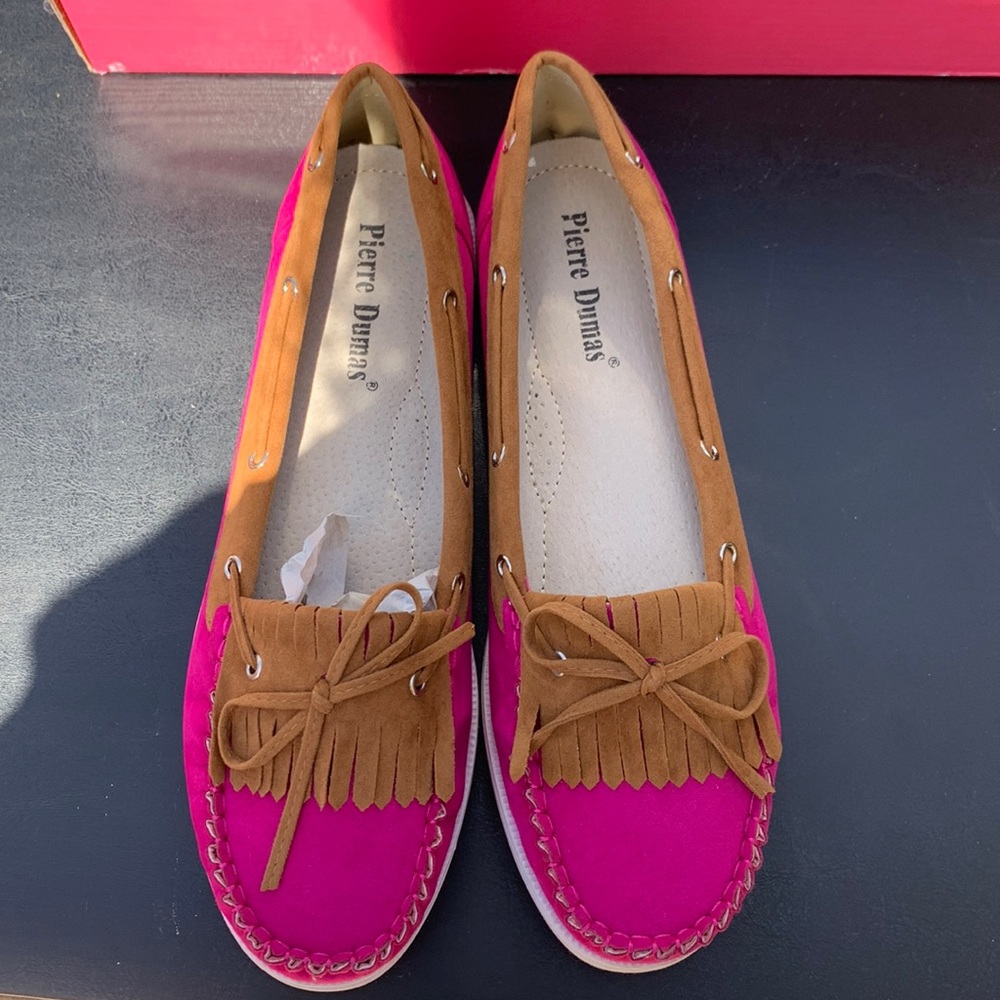 Pierre Dumas Brand new pink and brown loafers